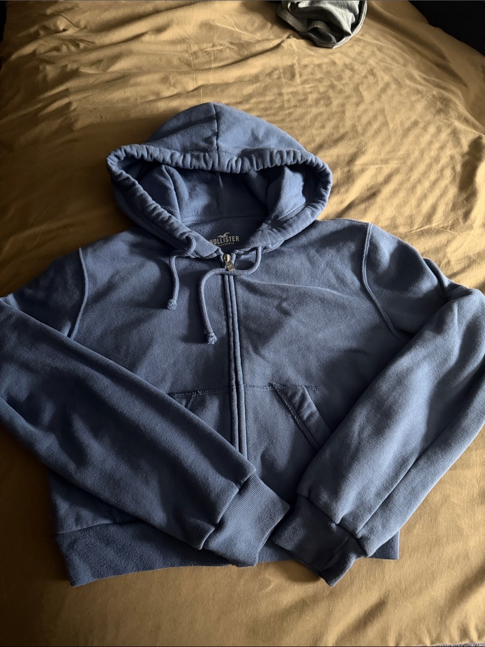 Hollister Navy Blue Pullover Hoodie with Logo